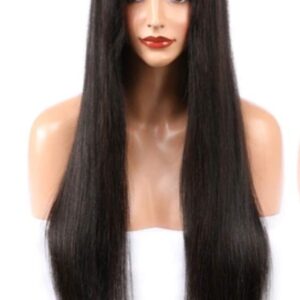 100% Human Hair Lace Wig For Women 22 Inches, Natural Black, Straight