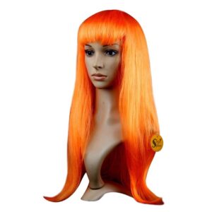 Long Hair Wig, Princess Hair Wig, Funny Style for Fancy Dress Costume, Theme Party (Orange)