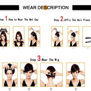 Women Full Head Hair Wig Black Natural Looking Straight Hairs Cosplay Fashion Wigs Long Wig Nakli Baal Wigs Includes WigCap & Comb