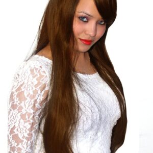 Women Girls Fashion Long Straight Hair 003 light brown