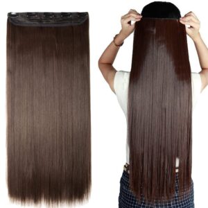 Hair Extensions And Wigs Women's 24 Inch Clip In Hair Extension (Brown)